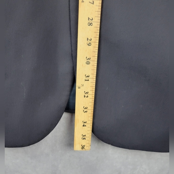 Jos A Bank Blazer Mens 40L Wool Navy Blue Suit Jacket Sport Coat‎ - Picture 14 of 16